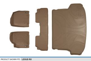 Maxliner USA - MAXLINER Custom Fit Floor Mats 2 Rows and Cargo Liner Set Tan for 2010-2012 Lexus RX350 / RX450h - Image 6