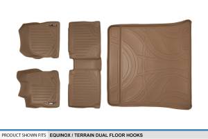 Maxliner USA - MAXLINER Custom Fit Floor Mats 2 Rows and Cargo Liner Set Tan for 2010-2011 Equinox / Terrain (Dual Front Floor Hooks) - Image 6