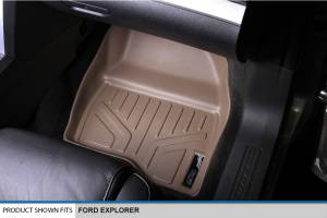 Maxliner USA - MAXLINER Custom Fit Floor Mats 2 Row Liner Set Tan for 2011-2014 Ford Explorer without 2nd Row Center Console - Image 3
