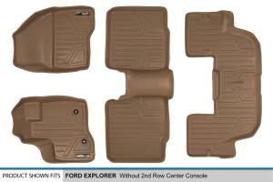 Maxliner USA - MAXLINER Custom Fit Floor Mats 3 Row Liner Set Tan for 2011-2014 Ford Explorer without 2nd Row Center Console - Image 6