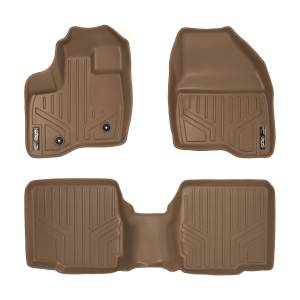 Maxliner USA - MAXLINER Custom Fit Floor Mats 2 Row Liner Set Tan for 2011-2014 Ford Explorer with 2nd Row Center Console - Image 1
