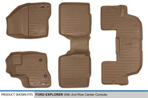 Maxliner USA - MAXLINER Custom Fit Floor Mats 3 Row Liner Set Tan for 2011-2014 Ford Explorer with 2nd Row Center Console - Image 6
