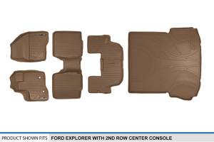 Maxliner USA - MAXLINER Floor Mats 3 Rows and Cargo Liner Behind 2nd Row Set Tan for 2011-2014 Ford Explorer with 2nd Row Center Console - Image 7