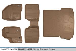 Maxliner USA - MAXLINER Floor Mats 2 Rows and Cargo Liner Behind 2nd Row Set Tan for 2011-2014 Ford Explorer with 2nd Row Center Console - Image 6