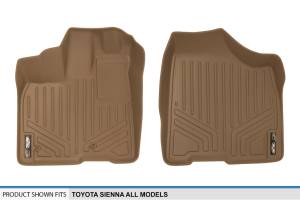 Maxliner USA - MAXLINER Custom Fit Floor Mats 1st Row Liner Set Tan for 2011-2012 Toyota Sienna - All Models - Image 4