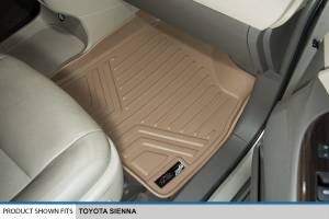 Maxliner USA - MAXLINER Custom Fit Floor Mats 2 Row Liner Set Tan for 2011-2012 Toyota Sienna 8 Passenger Models - Image 3