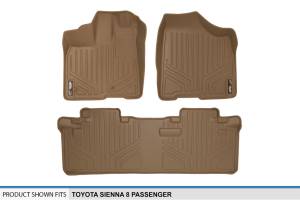 Maxliner USA - MAXLINER Custom Fit Floor Mats 2 Row Liner Set Tan for 2011-2012 Toyota Sienna 8 Passenger Models - Image 5