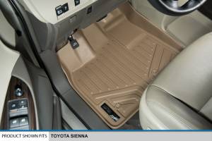 Maxliner USA - MAXLINER Custom Fit Floor Mats 3 Row Liner Set Tan for 2011-2012 Toyota Sienna 8 Passenger Models - Image 2