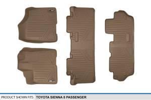 Maxliner USA - MAXLINER Custom Fit Floor Mats 3 Row Liner Set Tan for 2011-2012 Toyota Sienna 8 Passenger Models - Image 6