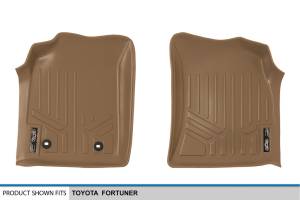 Maxliner USA - MAXLINER Custom Fit Floor Mats 1st Row Liner Set Tan for 2012-2015 Toyota Fortuner - Image 4