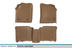 Maxliner USA - MAXLINER Custom Fit Floor Mats 2 Row Liner Set Tan for 2012-2015 Toyota Fortuner - Image 5