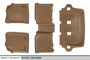 Maxliner USA - MAXLINER Custom Fit Floor Mats 3 Row Liner Set Tan for 2012-2015 Toyota Fortuner - Image 6