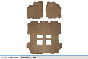 Maxliner USA - MAXLINER Custom Fit Floor Mats 3 Row Liner Set Tan for 2011-2017 Honda Odyssey - All Models - Image 5