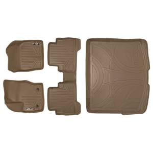 MAXLINER Custom Fit Floor Mats 2 Rows and Cargo Liner Set Tan for 2013-2019 Ford Escape