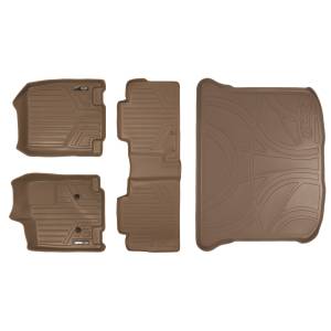 MAXLINER Custom Fit Floor Mats 2 Rows and Cargo Liner Set Tan for 2011-2014 Ford Edge / 2011-2015 Lincoln MKX