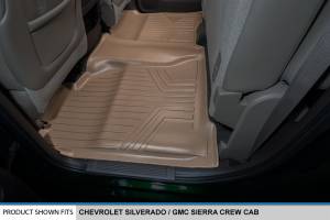 Maxliner USA - MAXLINER Custom Fit Floor Mats 2 Row Liner Set Tan for Crew Cab 2014-2018 Silverado/Sierra 1500 - 2015-2019 2500/3500 HD - Image 4