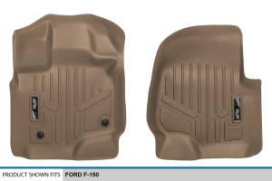 Maxliner USA - MAXLINER Custom Fit Floor Mats 1st Row Liner Set Tan for 2015-2019 Ford F-150 SuperCab or SuperCrew Cab - Image 4