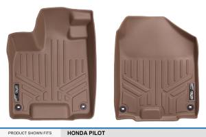 Maxliner USA - MAXLINER Custom Fit Floor Mats 1st Row Liner Set Tan for 2016-2019 Honda Pilot - Image 4