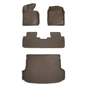 MAXLINER Custom Fit Floor Mats 2 Rows and Cargo Liner Behind 2nd Row Set Tan for 2016-2019 Lexus RX (No RXL Models)