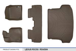 Maxliner USA - MAXLINER Custom Fit Floor Mats 2 Rows and Cargo Liner Behind 2nd Row Set Tan for 2016-2019 Lexus RX (No RXL Models) - Image 6