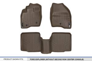 Maxliner USA - MAXLINER Custom Fit Floor Mats 2 Row Liner Set Tan for 2017-2019 Ford Explorer without 2nd Row Center Console - Image 5