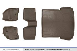 Maxliner USA - MAXLINER Custom Fit Floor Mats 2 Rows and Cargo Liner Set Tan for 2017-2019 Ford Explorer without 2nd Row Center Console - Image 6