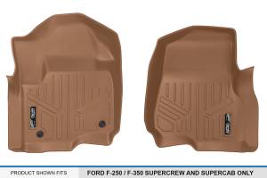 Maxliner USA - MAXLINER Custom Fit Floor Mats 1st Row Liner Set Tan for 2017-2019 Ford F-250/F-350 Super Duty Crew Cab or SuperCab - Image 4