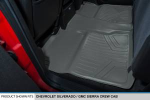 Maxliner USA - MAXLINER Floor Mats 2 Row Liner Set Grey for 2007-2013 Silverado/Sierra 1500 Crew Cab - 2007-2014 2500/3500 HD Crew Cab - Image 4