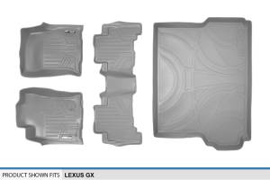 Maxliner USA - MAXLINER Custom Fit Floor Mats 2 Rows and Cargo Liner Set Grey for 2010-2013 Lexus GX460 - Image 6