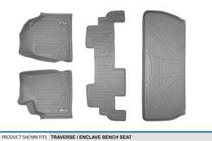 Maxliner USA - MAXLINER Custom Floor Mats 2 Rows and Cargo Liner Behind 3rd Row Set Grey for Traverse / Enclave with 2nd Row Bench Seat - Image 6