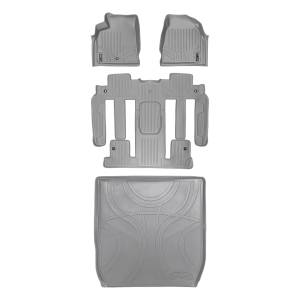 Maxliner USA - MAXLINER Custom Floor Mats 3 Rows and Cargo Liner Behind 2nd Row Set Grey for Traverse / Enclave with 2nd Row Bucket Seats - Image 1