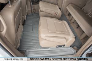 Maxliner USA - MAXLINER Floor Mats 3 Row Liner Set Grey for 2008-2019 Dodge Grand Caravan / Chrysler Town & Country (Stow'n Go Only) - Image 4