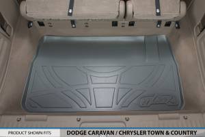 Maxliner USA - MAXLINER Floor Mats 3 Rows and Cargo Liner Behind 3rd Row Set Grey for 2008-2019 Caravan / Town & Country (Stow'n Go Only) - Image 5