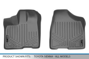 Maxliner USA - MAXLINER Custom Fit Floor Mats 1st Row Liner Set Grey for 2011-2012 Toyota Sienna - All Models - Image 4