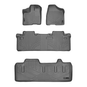 MAXLINER Floor Mats 2 Rows and Cargo Liner Behind 3rd Row for 2011-2012 Sienna 8 Passenger with Power Folding 3rd Row Seats
