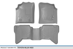 Maxliner USA - MAXLINER Custom Fit Floor Mats 2 Row Liner Set Grey for 2012-2014 Toyota Hilux Vigo - Image 5