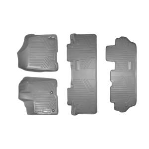 MAXLINER Custom Fit Floor Mats 3 Row Liner Set Grey for 2013-2020 Toyota Sienna 8 Passenger Model Only