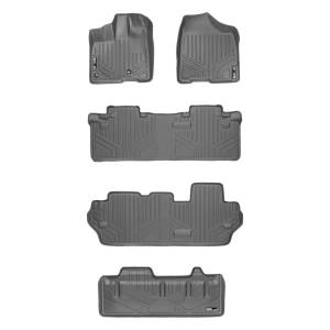 MAXLINER Floor Mats 3 Rows and Cargo Liner Behind 3rd Row for 2013-2020 Sienna 8 Passenger with Power Folding 3rd Row Seats