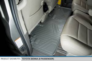 Maxliner USA - MAXLINER Floor Mats 2 Rows and Cargo Liner Behind 3rd Row Set Grey for 2013-2020 Toyota Sienna 8 Passenger Model Only - Image 4