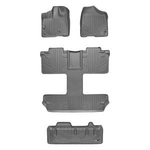 MAXLINER Floor Mats 3 Rows and Cargo Liner Behind 3rd Row for 2013-2020 Sienna 7 Passenger with Power Folding 3rd Row Seats