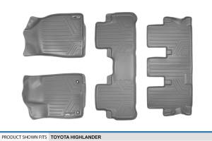 Maxliner USA - MAXLINER Custom Fit Floor Mats 3 Row Liner Set Grey for 2014-2019 Toyota Highlander with 2nd Row Bench Seat - Image 6
