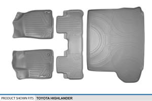Maxliner USA - MAXLINER Floor Mats 2 Rows and Cargo Liner Behind 2nd Row Set Grey for 2014-2019 Toyota Highlander with 2nd Row Bench Seat - Image 6