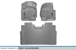 Maxliner USA - MAXLINER Custom Fit Floor Mats 2 Row Liner Set Grey for 2015-2019 Ford F-150 SuperCrew Cab with 1st Row Bucket Seats - Image 5