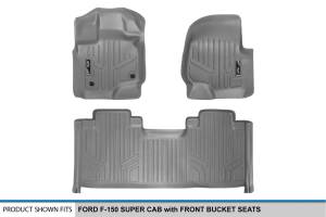 Maxliner USA - MAXLINER Custom Fit Floor Mats 2 Row Liner Set Grey for 2015-2019 Ford F-150 SuperCab with 1st Row Bucket Seats - Image 5