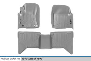 Maxliner USA - MAXLINER Custom Fit Floor Mats 2 Row Liner Set Grey for 2015-2018 Hilux REVO - Image 5