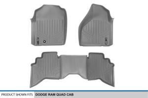 Maxliner USA - MAXLINER Custom Floor Mats 2 Row Liner Set Grey for 2002-2008 Dodge Ram 1500 Quad Cab / 2003-2009 Ram 2500/3500 Quad Cab - Image 5