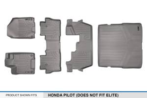 Maxliner USA - MAXLINER Custom Fit Floor Mats 3 Rows and Cargo Liner Behind 2nd Row Set Grey for 2016-2019 Honda Pilot 8 Passenger Model - Image 7