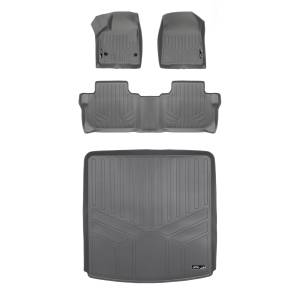 Maxliner USA - MAXLINER Custom Floor Mats 2 Rows and Cargo Liner Behind 2nd Row Set Grey for 2017-2019 GMC Acadia with 2nd Row Bench Seat - Image 1