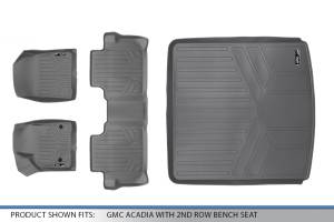 Maxliner USA - MAXLINER Custom Floor Mats 2 Rows and Cargo Liner Behind 2nd Row Set Grey for 2017-2019 GMC Acadia with 2nd Row Bench Seat - Image 6