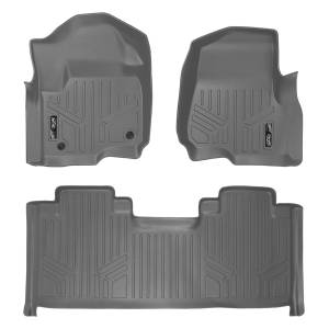 MAXLINER Floor Mats 2 Row Liner Set Grey for 2017-2019 Ford F-250/F-350 Super Duty SuperCab with 1st Row Bucket Seats